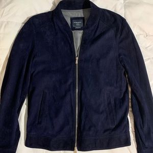 (SOLD) Grand Frank Marloes Suede Jacket in Navy